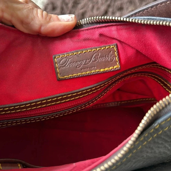 Dooney & Bourke Samba Black Pebbled Leather Logo Lock Hobo Shoulder Bag - Picture 8 of 14